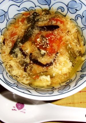 ☆トマトときくらげのかき玉スープ☆-レシピのメイン写真