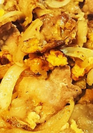 簡単おいしい！！☆豚肉と卵のいりつけ☆-レシピのメイン写真