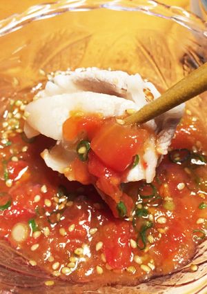 トマトだれでいただく中華風豚バラ冷しゃぶ-レシピのメイン写真