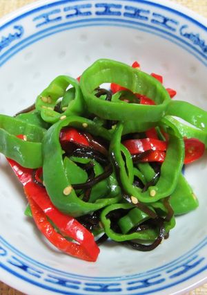 牛角大王(ちょい辛唐辛子)の塩昆布和え-レシピのメイン写真