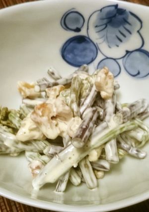 ワラビと胡桃の和え物-レシピのメイン写真