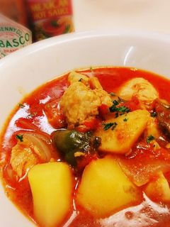 お鍋で簡単☆トマト缶で鶏胸肉煮込み☆-レシピのメイン写真