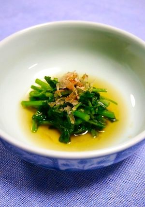 レンジで簡単！クレソンのおひたし-レシピのメイン写真