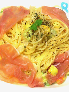 生ハムとズッキーニのクリームパスタ *゚-レシピのメイン写真