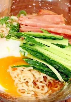 サッポロ一番しょうゆ味で簡単☆冷やし中華-レシピのメイン写真