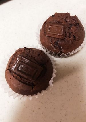チョコ&ラムレーズンマフィン-レシピのメイン写真