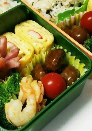 お弁当にエビとブロッコリーのホイル焼き-レシピのメイン写真