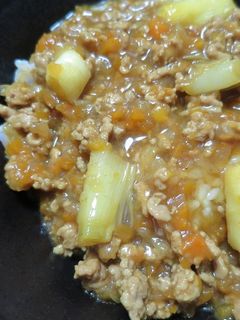 超簡単! 和風キーマカレー丼-レシピのメイン写真