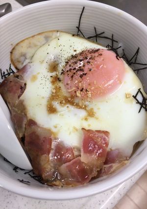 超簡単ベーコンエッグポン酢 BEP丼-レシピのメイン写真