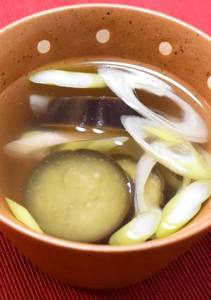 手軽にできる料亭の味★なすのお吸い物-レシピのメイン写真