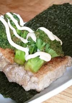 玄米切もちアレンジ：ブロッコリー海苔巻き-レシピのメイン写真