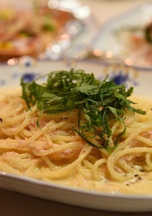 めんたい♪クリームスパ-レシピのメイン写真