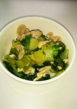 豚肉とチンゲンサイとピーマンの中華炒め丼-レシピのメイン写真