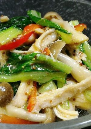青菜と鶏むね肉の塩こうじマスタードマリネ-レシピのメイン写真