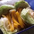 揚げないキャベツとパプリカの南蛮漬け
