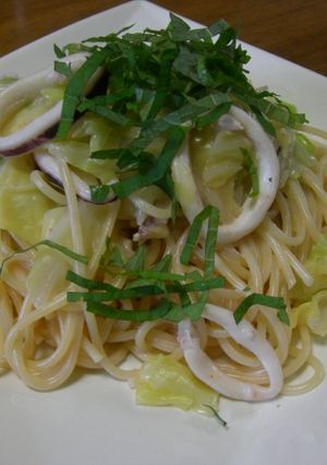 イカとキャベツの明太ドレパスタ-レシピのメイン写真
