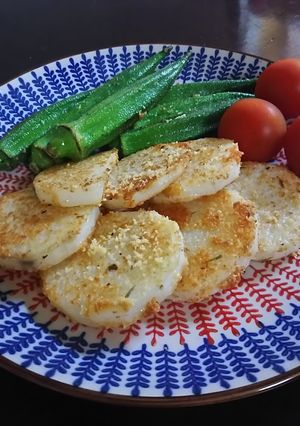 簡単!ながいもとオクラのチーズ焼-レシピのメイン写真