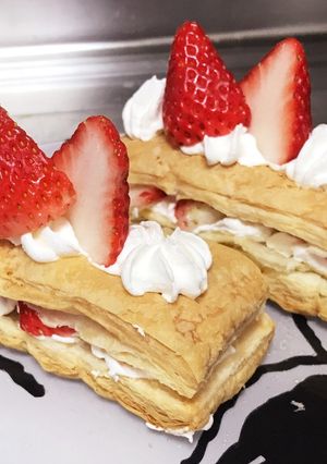 材料３つ！パイのイチゴ添え-レシピのメイン写真