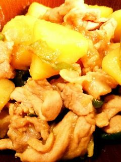豚肉とジャガイモとピーマンの甘辛炒め-レシピのメイン写真