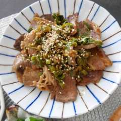 รูปของ 豚肉とネギの甘辛♡マヨ炒め