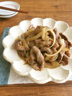 牛肉とたまねぎのにんにく醤油スタミナ焼き-レシピのメイン写真