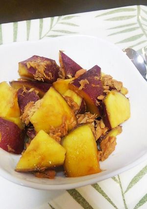 【2歳むすこくん】さつまいもとツナの煮物-レシピのメイン写真
