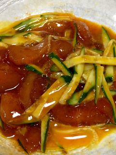 簡単おつまみ♪まぐろユッケ-レシピのメイン写真