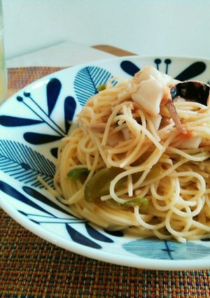 イカとツナ缶のオイルソースパスタ-レシピのメイン写真