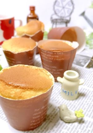ふんわりカップでシフォンケーキ♪-レシピのメイン写真