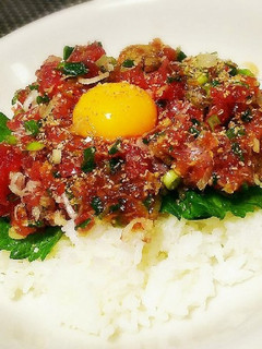 5分でできる!簡単かつお味噌たたき丼。-レシピのメイン写真
