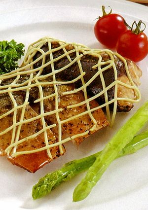 サバの緑茶スモーク　抹茶チーズソースがけ-レシピのメイン写真