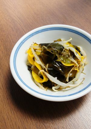 パプリカ・もやし・生わかめの酢の物-レシピのメイン写真