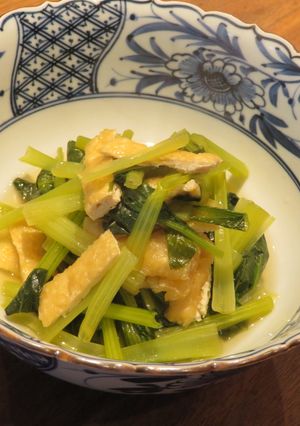 小松菜とお揚げのほっこり煮-レシピのメイン写真