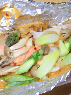 簡単! 鮭の大葉味噌ホイル焼き!-レシピのメイン写真