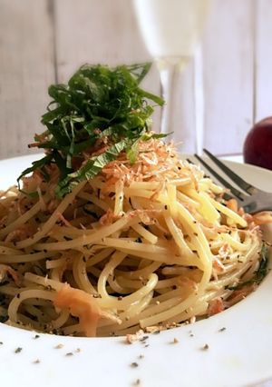 簡単・時短♡絶品！！梅しそツナパスタ♡-レシピのメイン写真