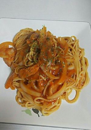 お手軽チキントマトパスタ-レシピのメイン写真