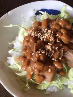 納豆とメカジキのオイスターソース丼-レシピのメイン写真