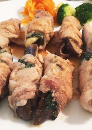 ちょっとヘルシー？ナスの大葉・豚肉巻き-レシピのメイン写真