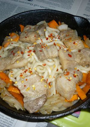 豚ロースと野菜たっぷりの焼きうどん-レシピのメイン写真