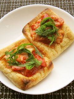 キムチとトマトの薄揚げ焼き-レシピのメイン写真