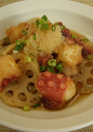 たこと蓮根のピリッと揚げ浸し-レシピのメイン写真