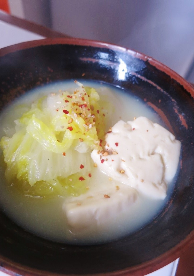 【麻辣味】白菜と豆腐のとろとろ鍋-レシピのメイン写真