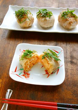 肉巻きキムチおにぎり-レシピのメイン写真