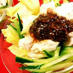 รูปของ 鶏ささみ肉の棒々鶏サラダ
