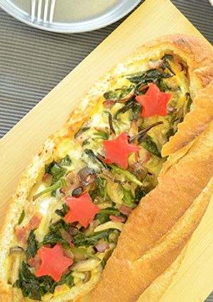 フランスパンｄeほうれん草キッシュ-レシピのメイン写真
