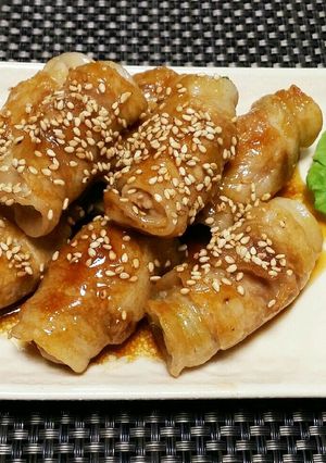 豚肉の生姜ネギ巻き焼き♪-レシピのメイン写真