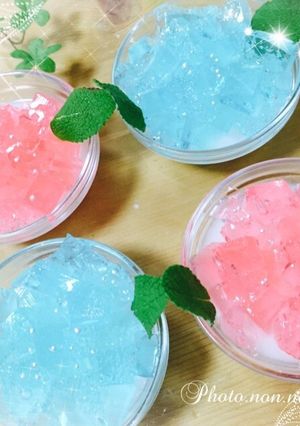 雨上り キラキラ紫陽花ゼリー-レシピのメイン写真