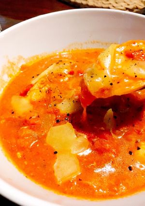 鶏肉のトマト煮 (スープ風)-レシピのメイン写真