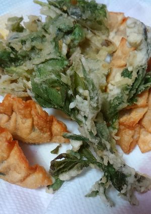 揚げ餃子と三つ葉のかき揚げ他-レシピのメイン写真