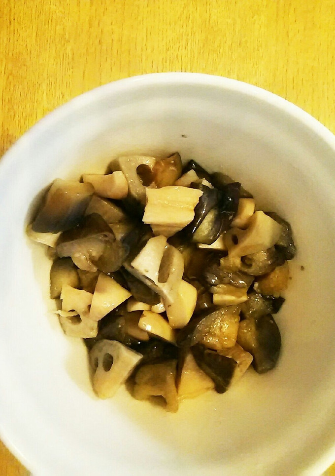 茄子とえりんぎとれんこんのぽん酢あえ-レシピのメイン写真